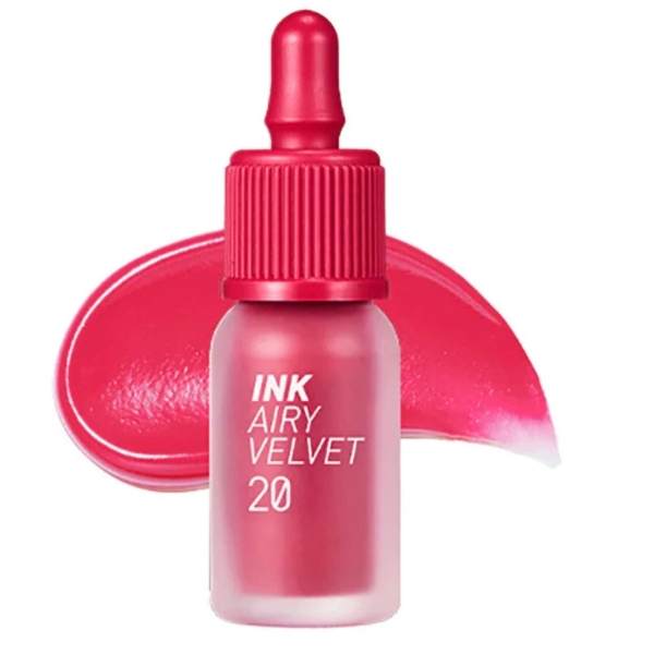 Peripera Airy Velvet, 4g, Ruj lichid semimat - 20 Beautiful Coral Pink