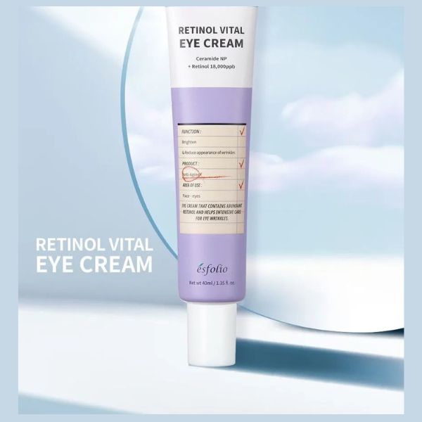 Esfolio Retinol Vital Eye Cream (Retinol + Ceramides), 40g