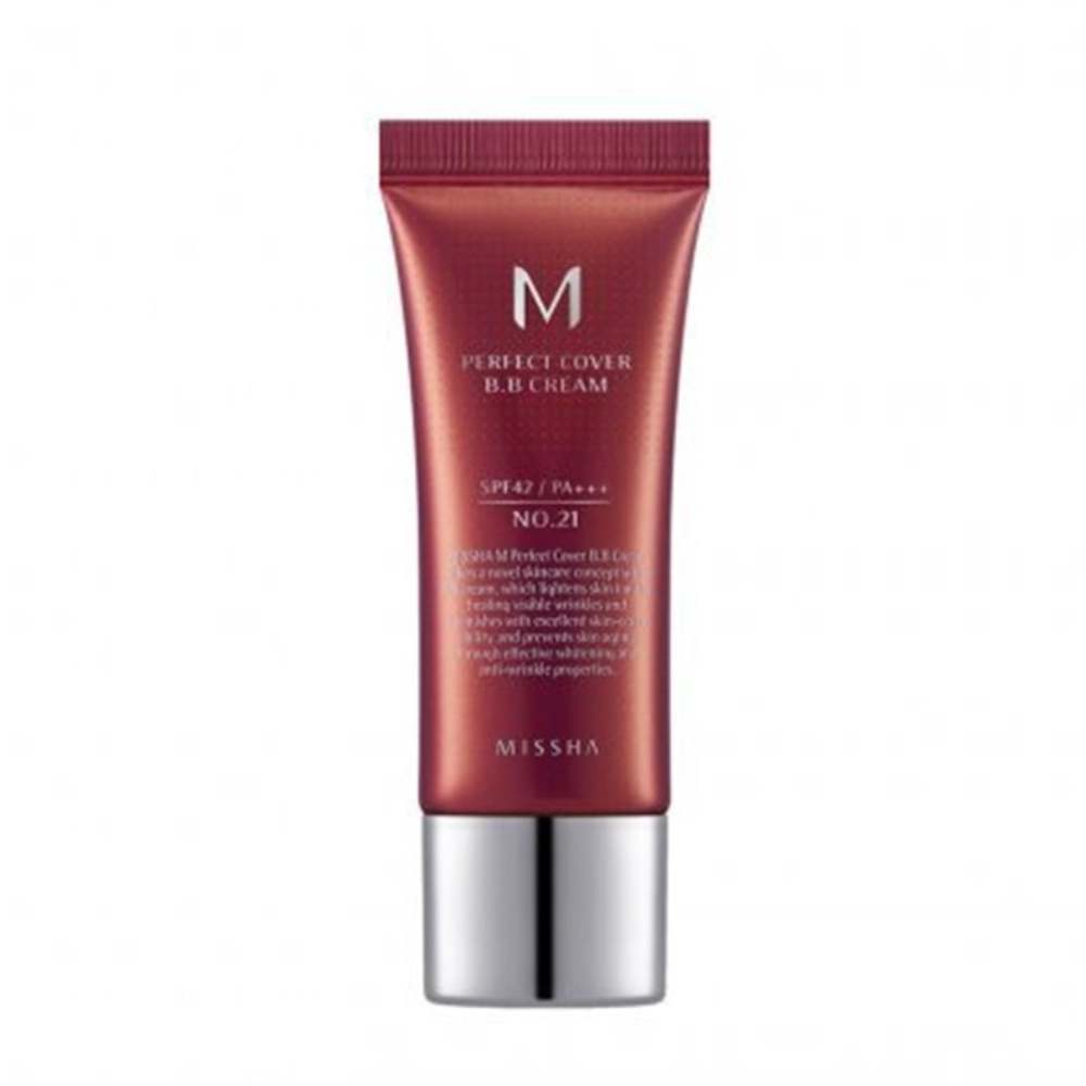 Missha Perfect Cover BB Cream SPF42 PA+++, 20ml (VARIANTA MINI) - 21 Light beige