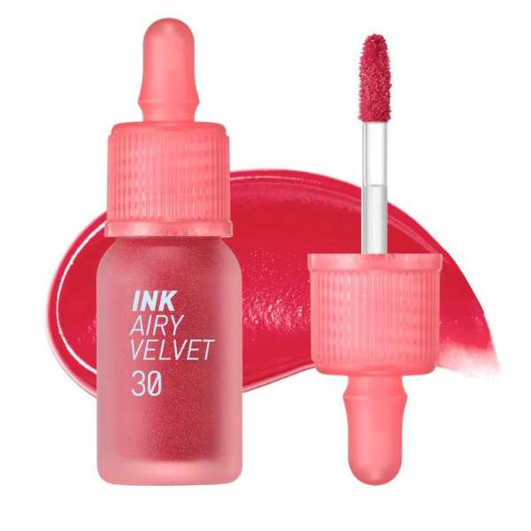 Peripera Airy Velvet, 4g, Ruj lichid semimat - 30 Wake Up Cherry