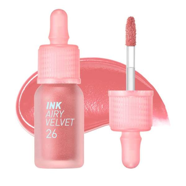 Peripera Airy Velvet, 4g, Ruj lichid semimat - 26 Apricot Peach