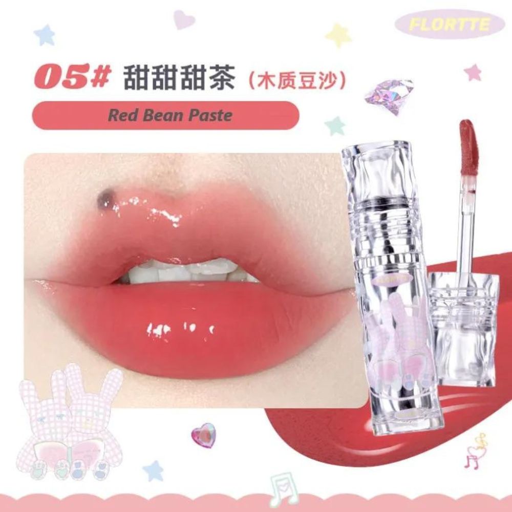 Flortte Limited Edition Lip Gloss Wackky Collection, 2.6g - 05 Red Bean Paste