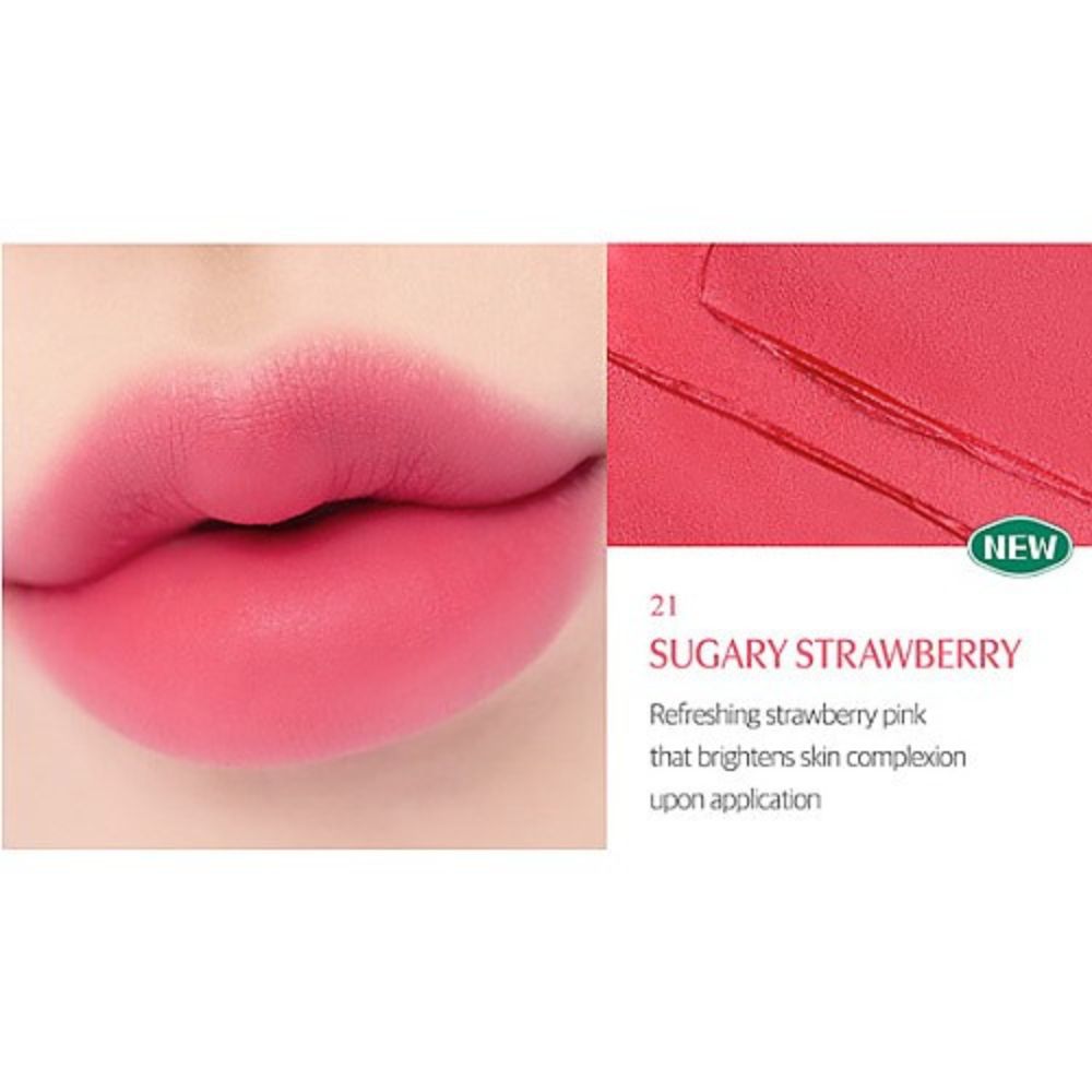 Clio Chiffon Blur Lip Tint - 21 Sugary Strawberry K-market Edition