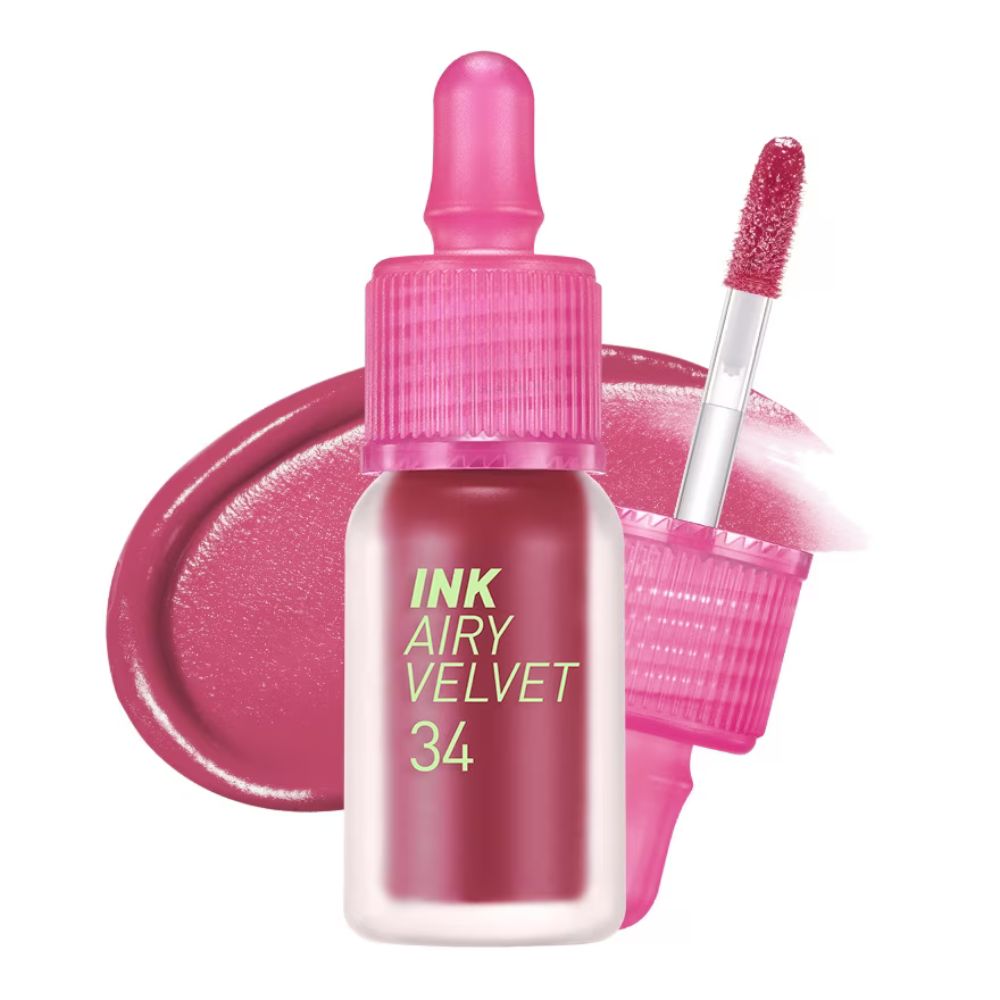 Peripera Airy Velvet, 4g, Ruj lichid semimat - 34 Plum Rose