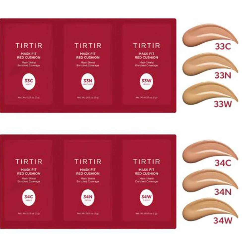 Mostre TirTir Mask Fit Red Cushion (6 culori/set) - Set 3 33C/33N/33W,34C/34N/34W