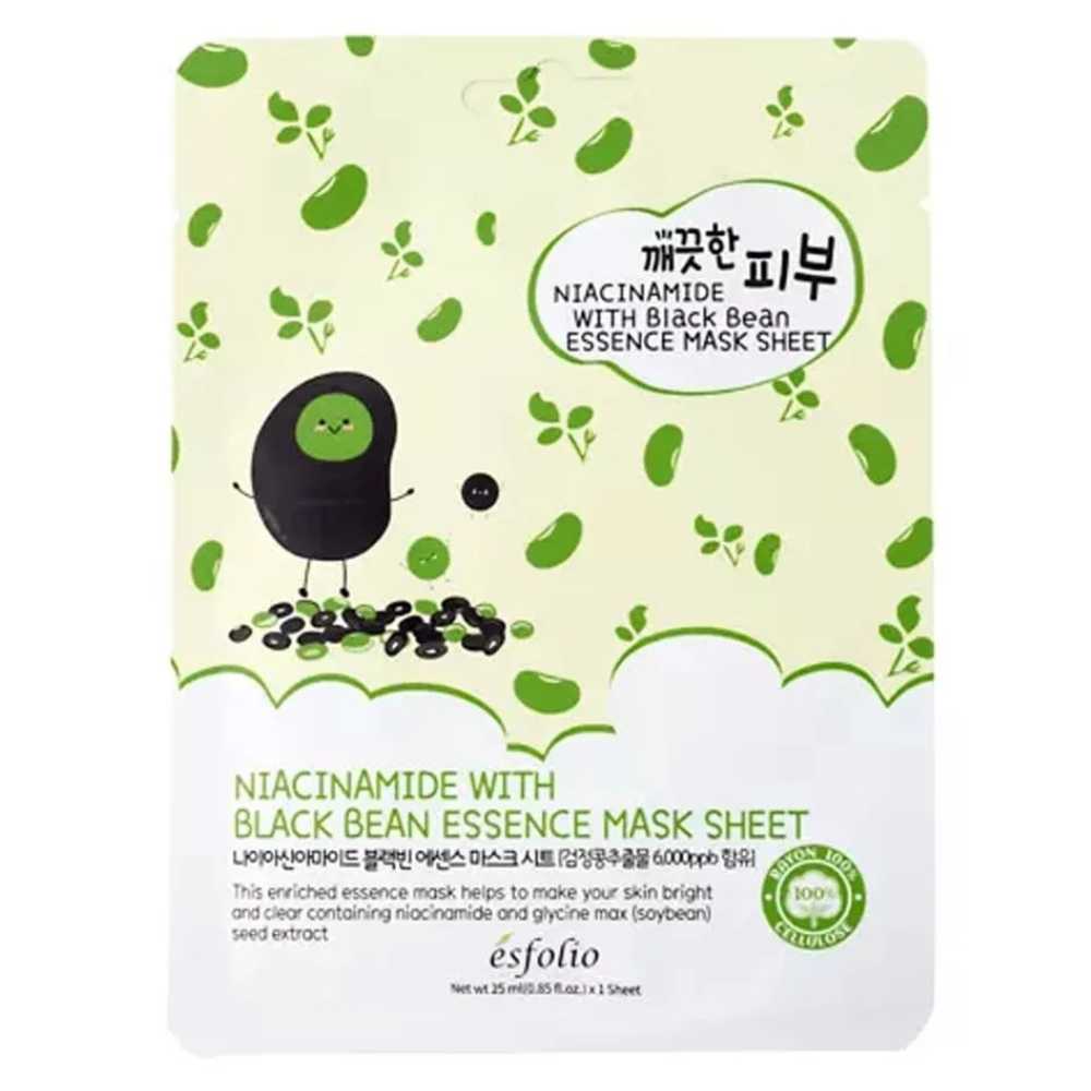 Esfolio Niacinamide Black Bean Essence Mask Sheet