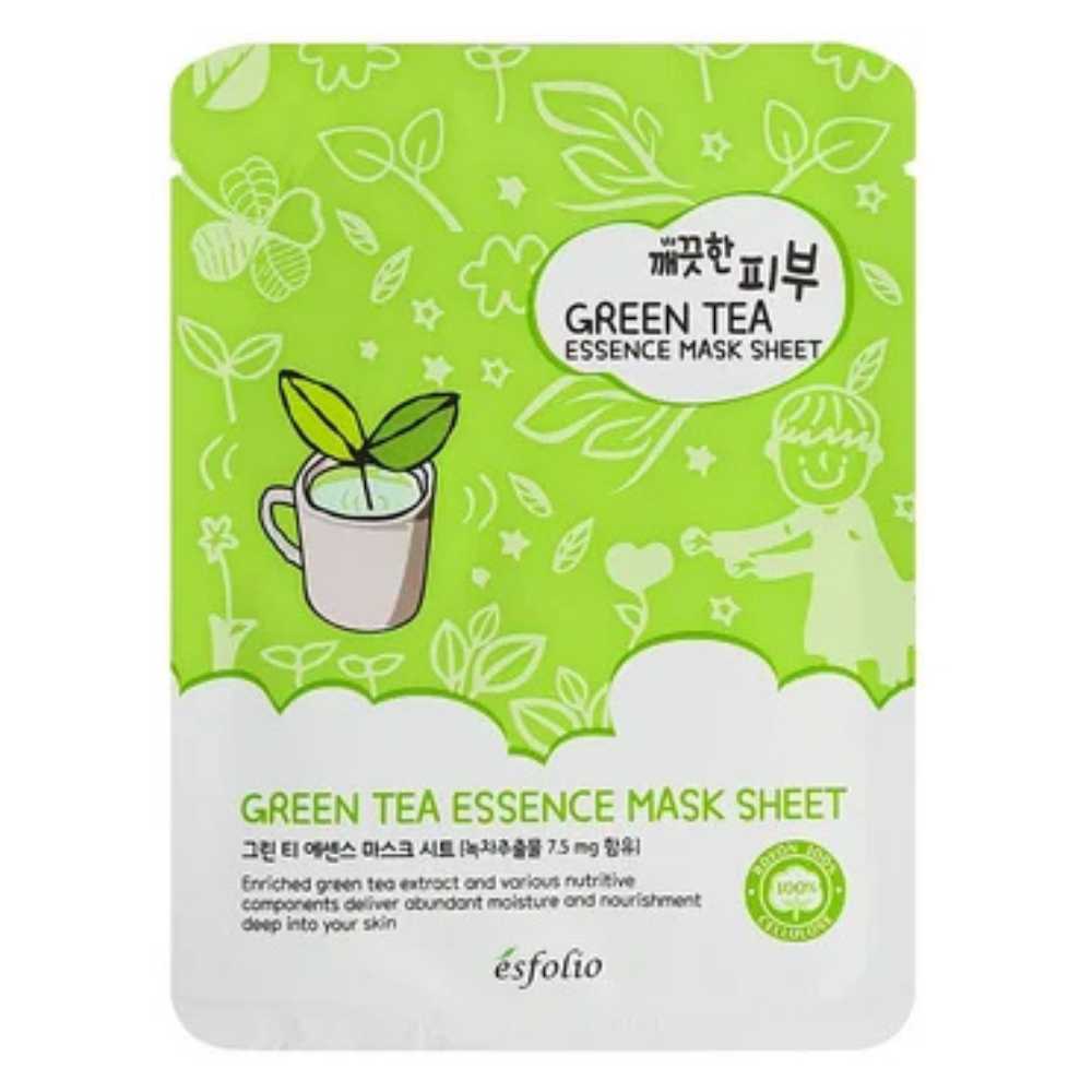 Esfolio Pure Skin Green Tea Essence Mask Sheet